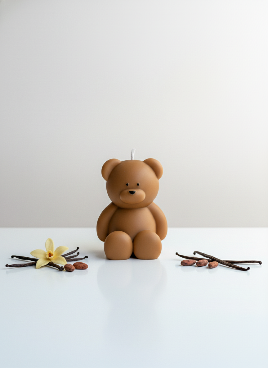 Mini Teddy Candle, Pack of 5